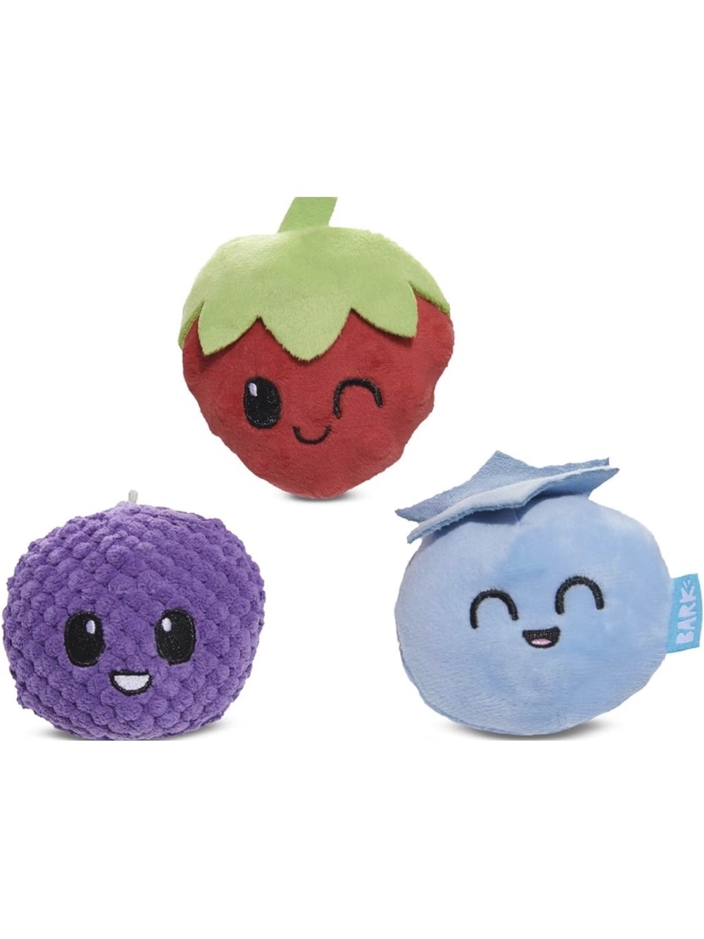 BARK ‘Wild Berry Bunch’ Plush Dog Toy Set